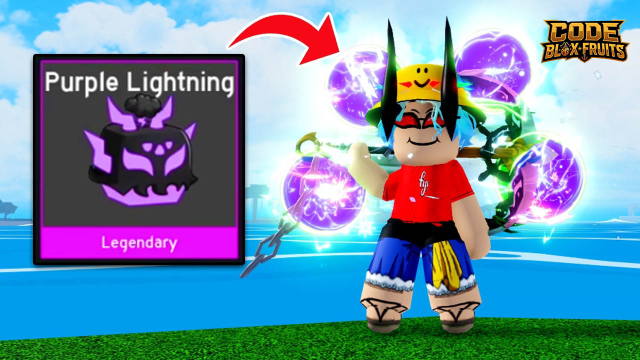 Bốn Lightning Orb phía sau người dùng Lightning trong Blox Fruits