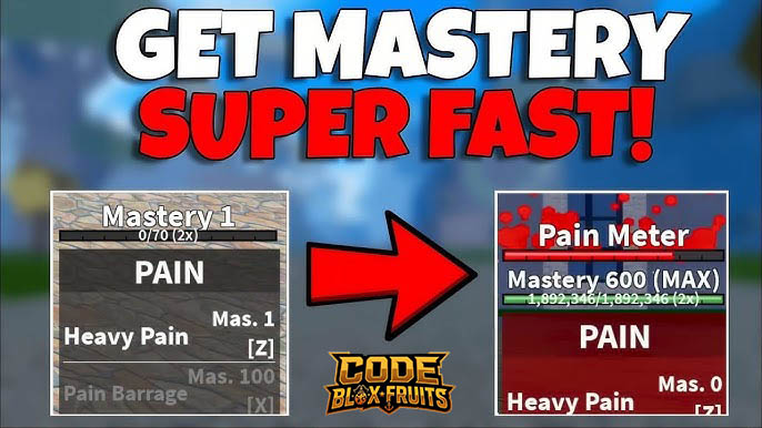 Pain Meter của trái Pain trong Blox Fruits ở trạng thái đầy