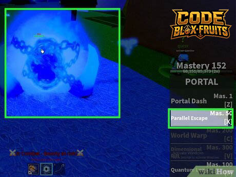 Parallel Escape của Portal đang được kích hoạt trong Blox Fruits