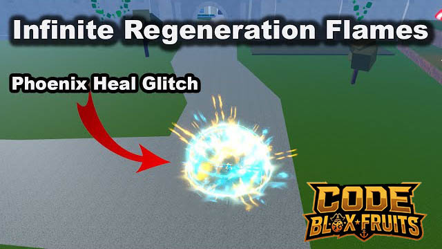 Regeneration Flames tạo vùng hồi phục quanh Phoenix trong Blox Fruits