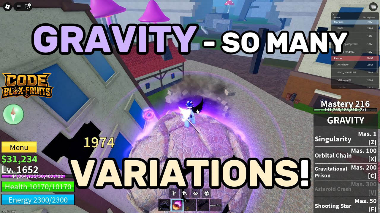 Người chơi sử dụng Shooting Star để di chuyển bằng Gravity