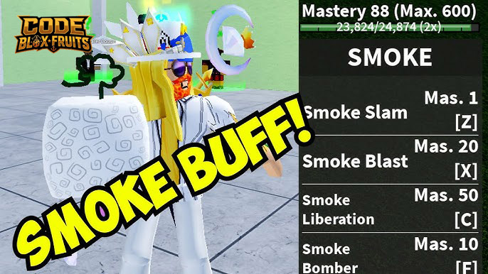 Smoke Liberation tạo lốc khói quanh nhóm NPC trong Blox Fruits