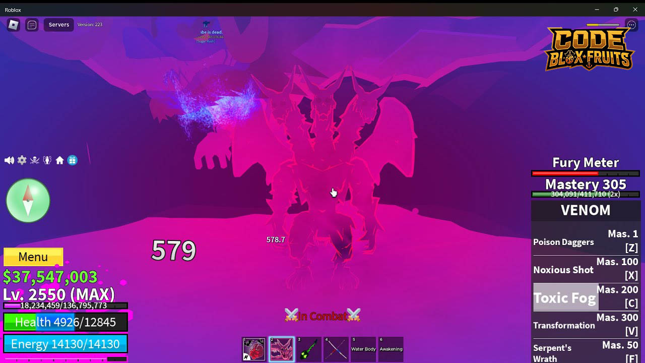 Toxic Fog của Venom tạo vùng độc quanh người chơi trong PvP