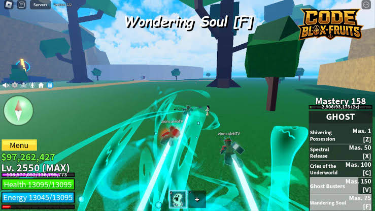 Wandering Soul của Ghost bay trong Blox Fruits