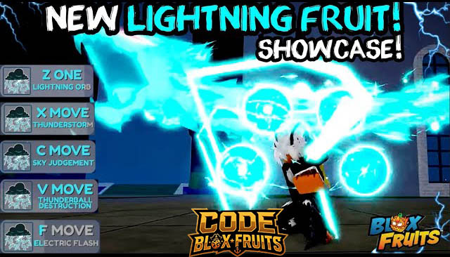 Giao diện bộ kỹ năng Lightning hiện hành trong Blox Fruits