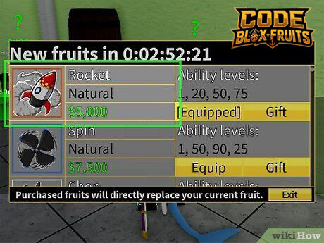 Giao diện kỹ năng Rocket và các mốc Mastery trong Blox Fruits