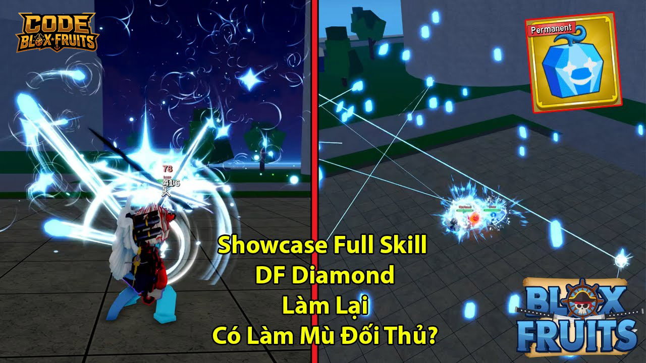 Giao diện kỹ năng Diamond và yêu cầu Mastery trong Blox Fruits