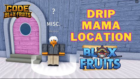 drip_mama hiển thị tiến độ mở cổng Dough King trong Blox Fruits
