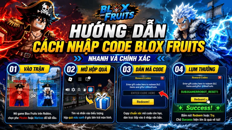 Hướng Dẫn Cách Nhập Code Blox Fruits Nhanh và Chính Xác