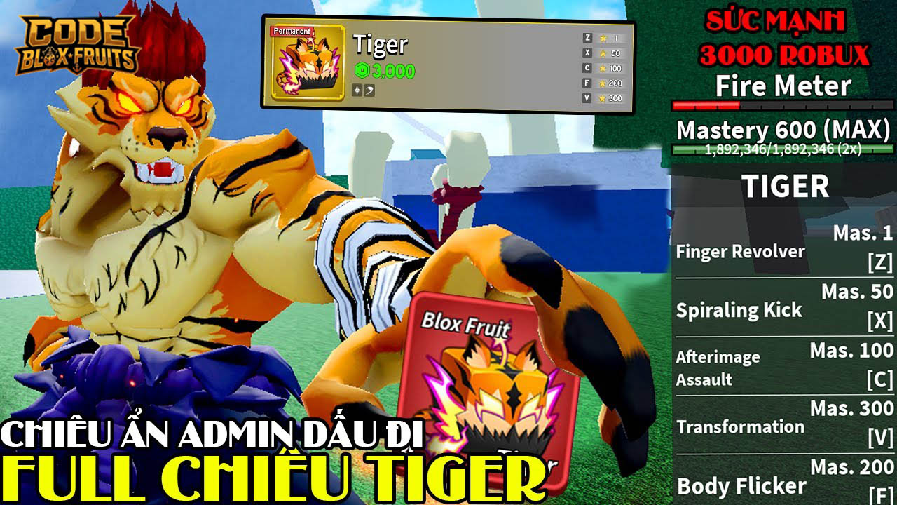 Chuỗi M1 của Tiger khi nhân vật đang biến hình
