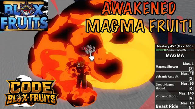 Giao diện kỹ năng Awakened Magma trong Blox Fruits
