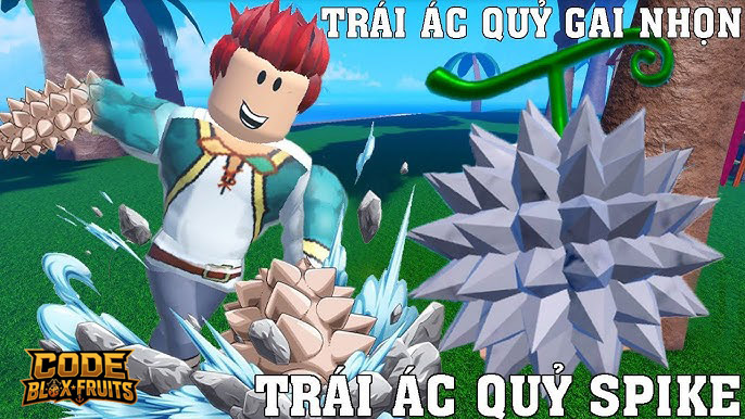 Trái Spike trong Blox Fruits với hình dạng gai đặc trưng