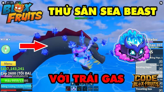 Gas Knight đứng trên mặt nước trong Blox Fruits