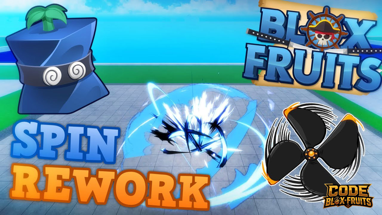 Trái Spin trong Blox Fruits được người chơi cầm trên tay